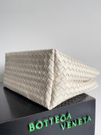 BV Large Andiamo 45 In Cream Lambskin Ghw 209096