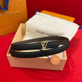LV Double-sided belt Initiales Monogram Canvas & Leather