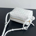 BV Loop Top Handle 19cm White Lambskin