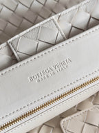 BV Large Andiamo 45 In Cream Lambskin Ghw 209096