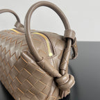 BV Loop Top Handle 19cm Brown Lambskin