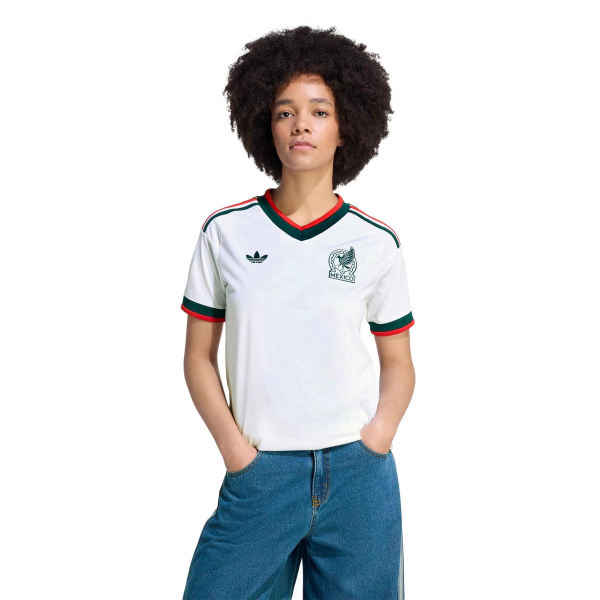 adidas 2026 Mexico Women's Stadium Away Soccer Jersey (Custom)