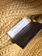 BV Sardine 33 With Chain In Beige Raffia 209338