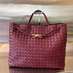 BV LARGE ANDIAMO 45CM DARK RED LAMBSKIN
