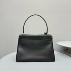 Balencia Tote Bag Black Calfskin Silver Hardware