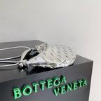 BV Mini Sardine Bag 20 Silver Metallic Leather