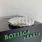 BV Mini Sardine Bag 20 Silver Metallic Leather