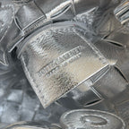 BV Mini Sardine Bag 20 Silver Metallic Leather