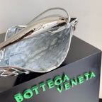 BV Mini Sardine Bag 20 Silver Metallic Leather