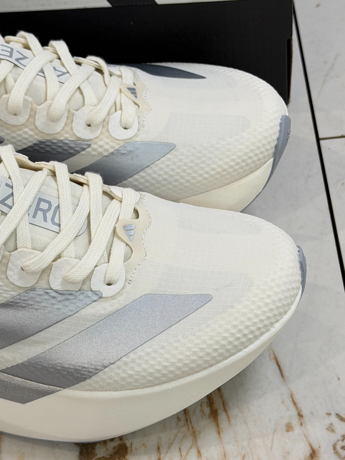 adidas Adizero Evo SL Woven Shoes - Core White / Halo Silver