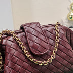 BV Small Intrecciato Clutch Barolo Leather