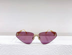 FIRST CRYSTAL RIMLESS TRIANGLE FRAME SUNGLASSES FD4127US IN METAL