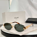 TRIOMPHE OVAL SUNGLASS  CL40240l IN METAL