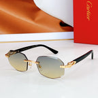 C DE RIMLESS GEOMETRIC FRAME SUNGLASSES CT0902S IN METAL AND ACETATE