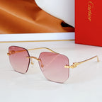 PANTHÈRE RIMLESS SQUARE FRAME SUNGLASSES CT0549S IN METAL