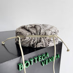 BV Mini Pouch Bag 22cm Leather-Trimmed Python Clutch 209316