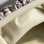 BV Mini Pouch Bag 22cm Leather-Trimmed Python Clutch 209316