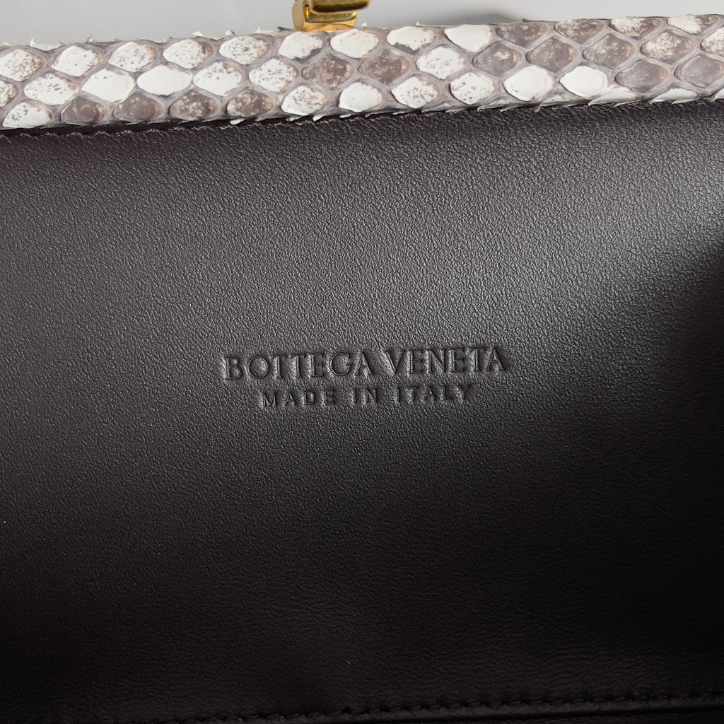 BV Knot Clutch 20 in Python Leather 209321