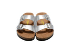 Birkenstock Arizona (Silver Metallic Birko-Flor)