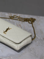 Prada Gaby Phone Bag 19cm White Quilted Leather GHW