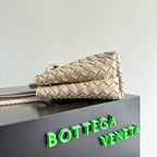 BV Small Andiamo Chain 25cm Beige Lambskin Gold Hardware