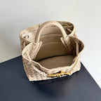 BV Small Andiamo Chain 25cm Beige Lambskin Gold Hardware