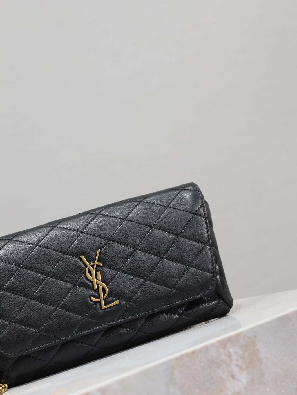 Prada Gaby Phone Bag 19cm Black Quilted Leather GHW