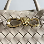 BV Small Andiamo Chain 25cm Beige Lambskin Gold Hardware