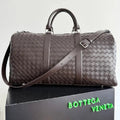 BV 25s Replica Bottega Veneta Duffel Bag Deep Brown Intrecciato leather