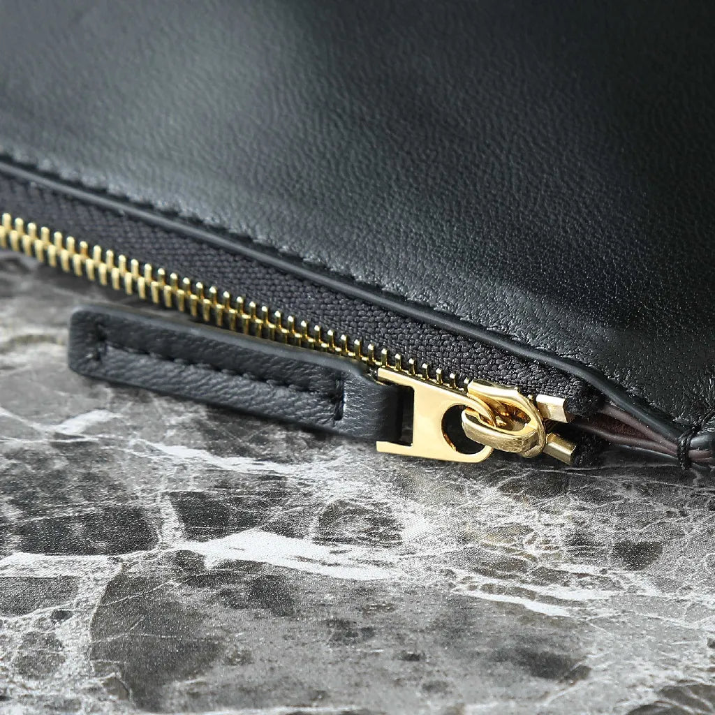 BV Pinacoteca Bag 43cm Black Intrecciato Calfskin & Suede