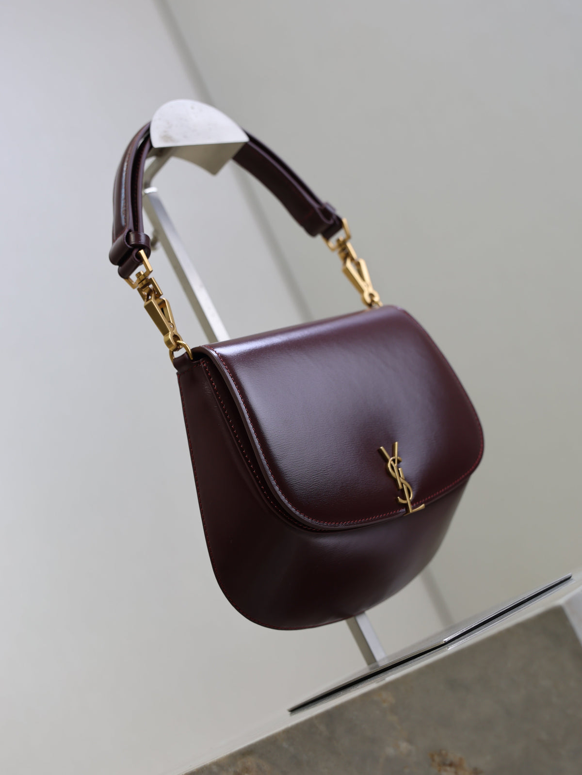 Prada Mini Voltaire 21cm Burgundy Calfskin GHW