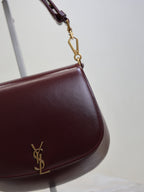 Prada Mini Voltaire 21cm Burgundy Calfskin GHW