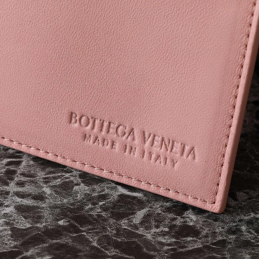 BV Pinacoteca Bag 43cm Pink Intrecciato Calfskin & Suede
