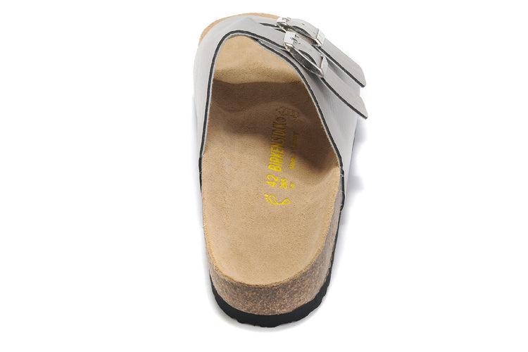 Birkenstock Arizona Slide Sandal Silver Metallic