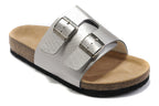 Birkenstock Arizona Slide Sandal Silver Metallic