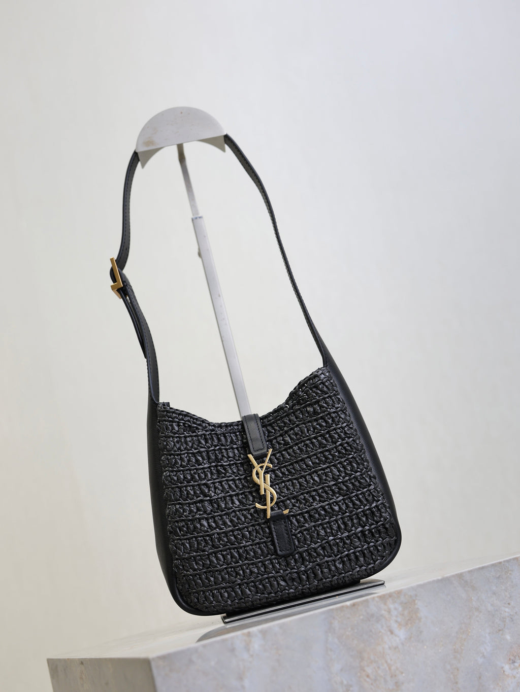 Prada LE 5A7 Mini 15cm Black Raffia Leather GHW