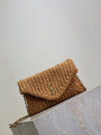 Prada Calypso Bag 19cm Brown Rope Woven Leather