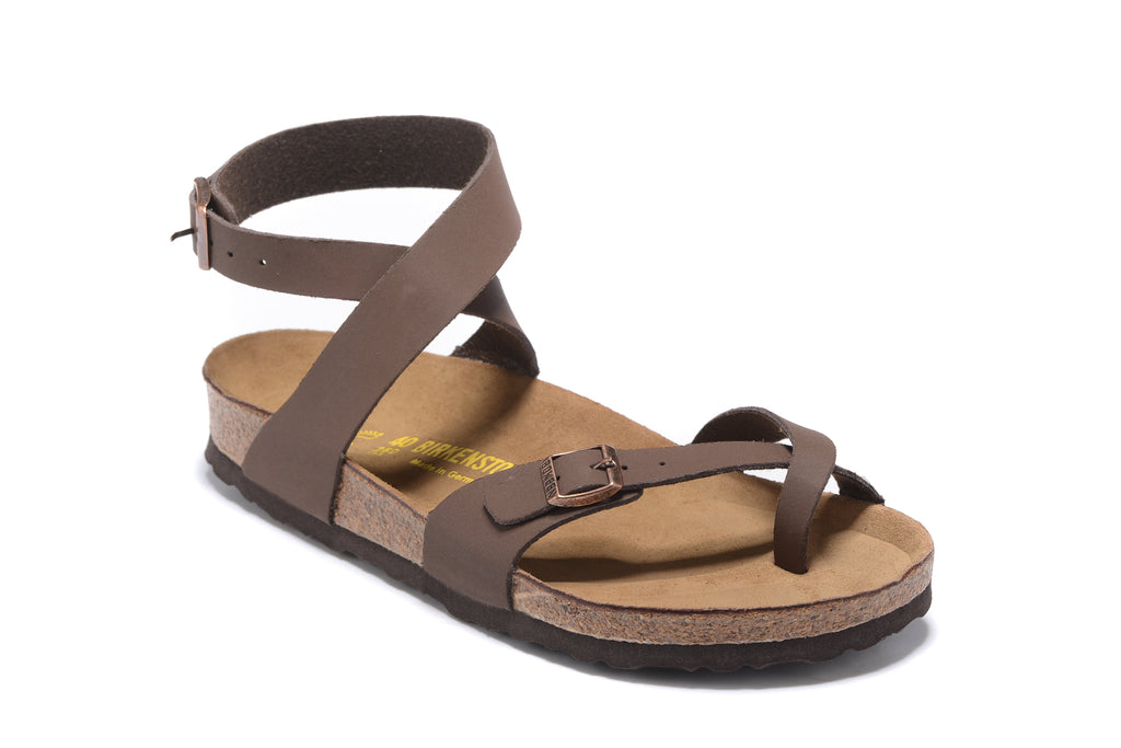 Birkenstock Daloa Sandal Brown Nubuck Leather