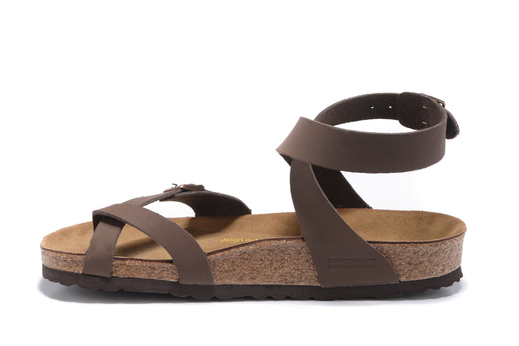 Birkenstock Daloa Sandal Brown Nubuck Leather