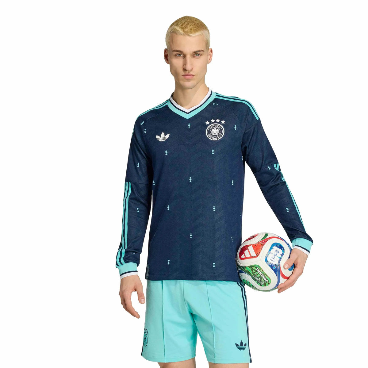 adidas 2026 Germany Men's Authentic Away Long-Sleeve Soccer Jersey (Custom)