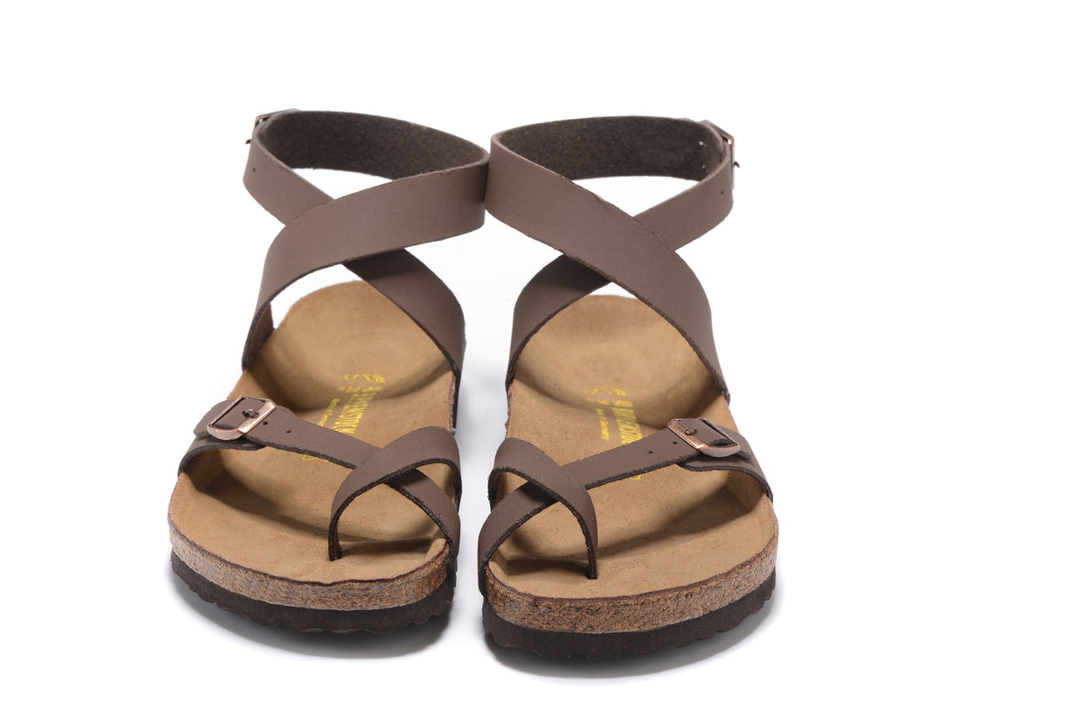 Birkenstock Daloa Sandal Brown Nubuck Leather