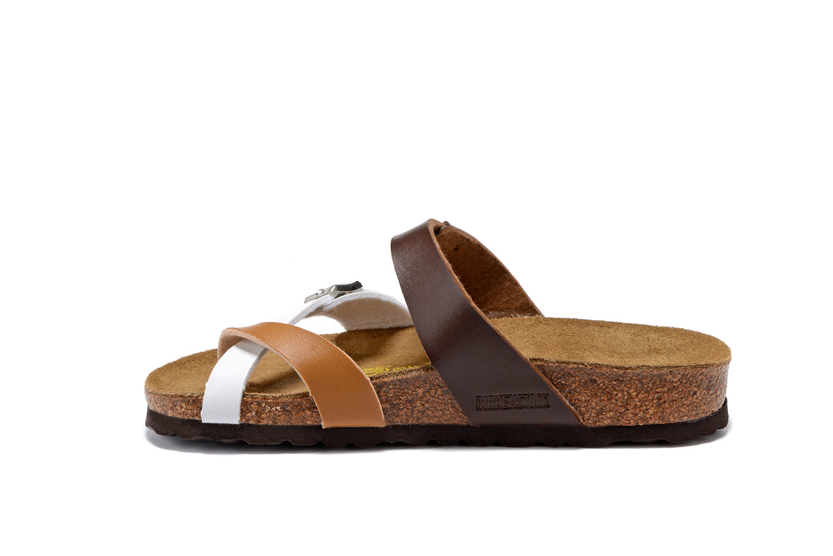 Birkenstock Mayari Sandal Brown & White Two-Tone Mix