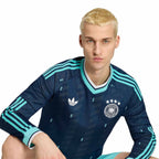 adidas 2026 Germany Men's Authentic Away Long-Sleeve Soccer Jersey (Custom)