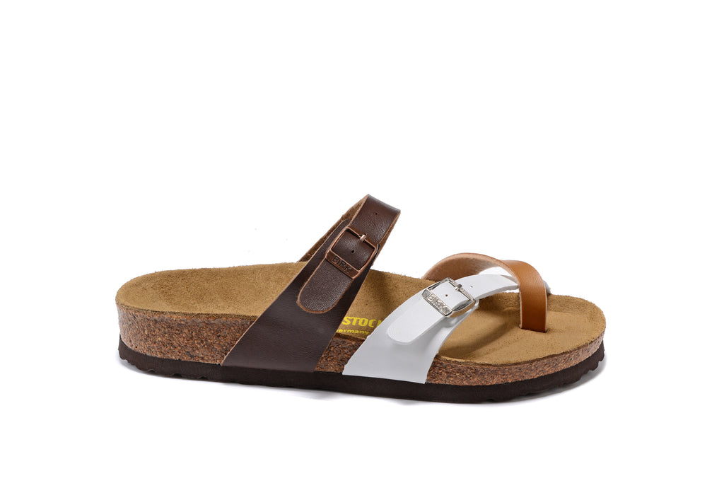 Birkenstock Mayari Sandal Brown & White Two-Tone Mix