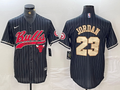 Men's Chicago Bulls Michael Jordan #23 Black Alternate Game Jersey
