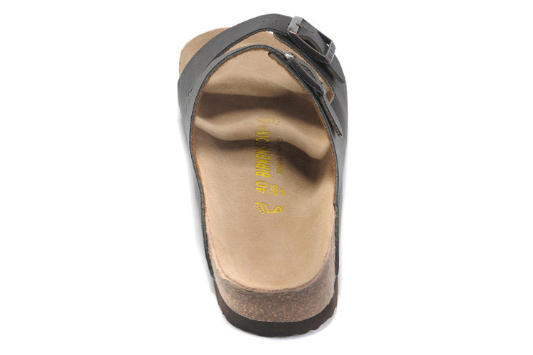 Birkenstock Arizona (Black / Dark Gray Oiled Leather / Birko-Flor)