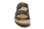 Birkenstock Arizona (Black / Dark Gray Oiled Leather / Birko-Flor)