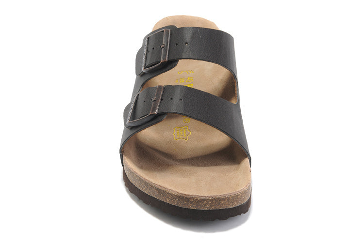 Birkenstock Arizona (Black / Dark Gray Oiled Leather / Birko-Flor)