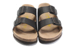 Birkenstock Arizona (Black / Dark Gray Oiled Leather / Birko-Flor)