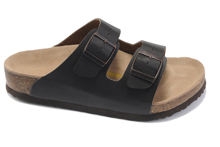 Birkenstock Arizona (Black / Dark Gray Oiled Leather / Birko-Flor)